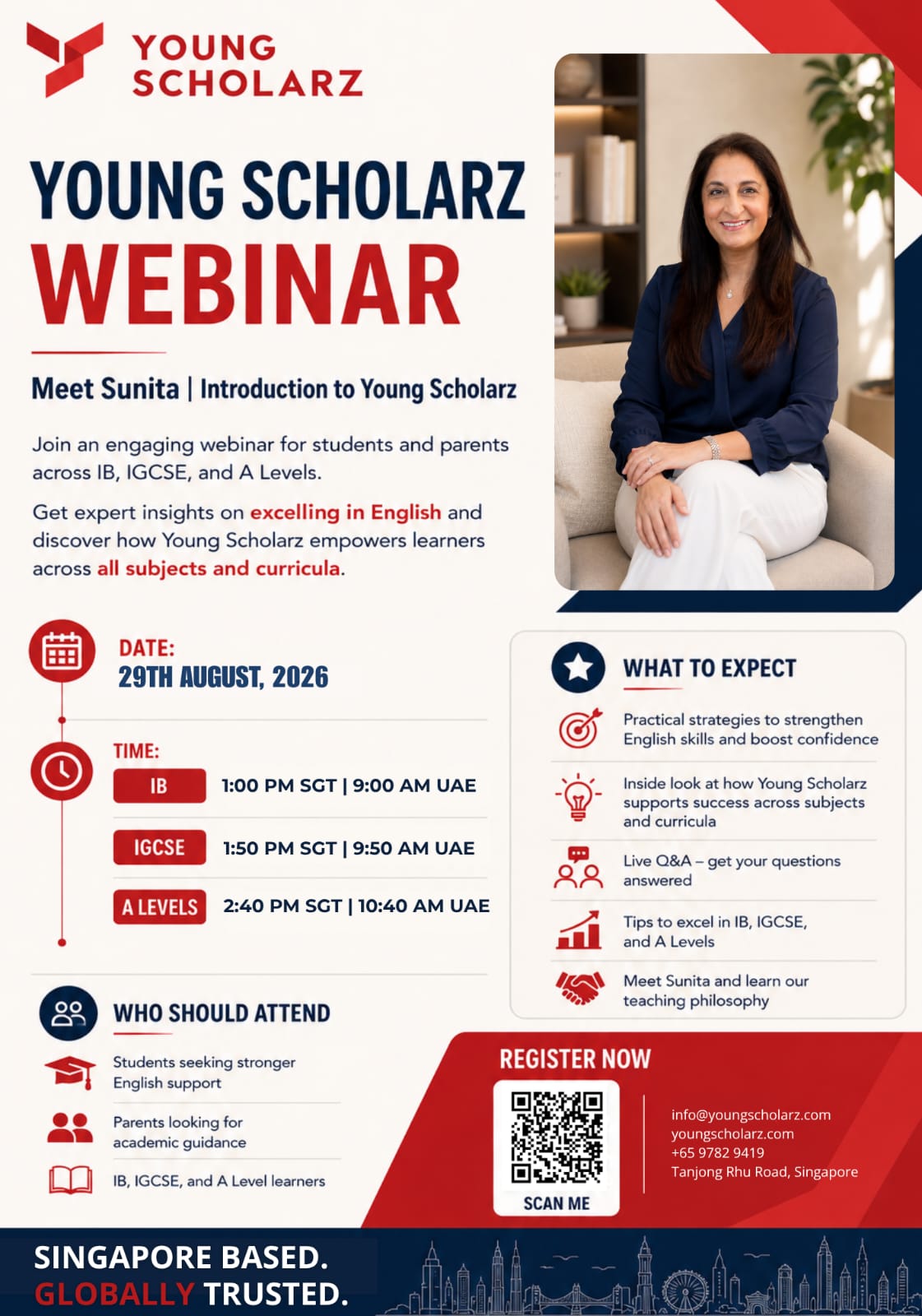 Young Scholarz Webinar with Sunita Sharma