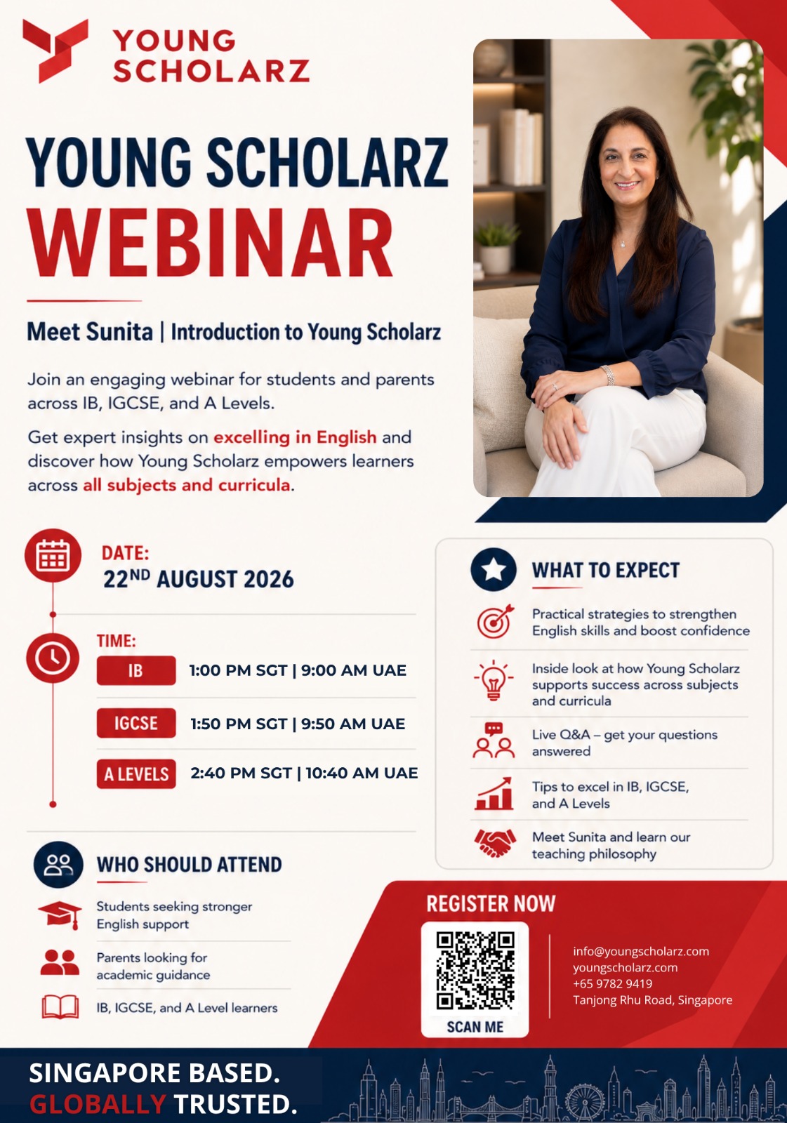 Young Scholarz Webinar with Sunita Sharma